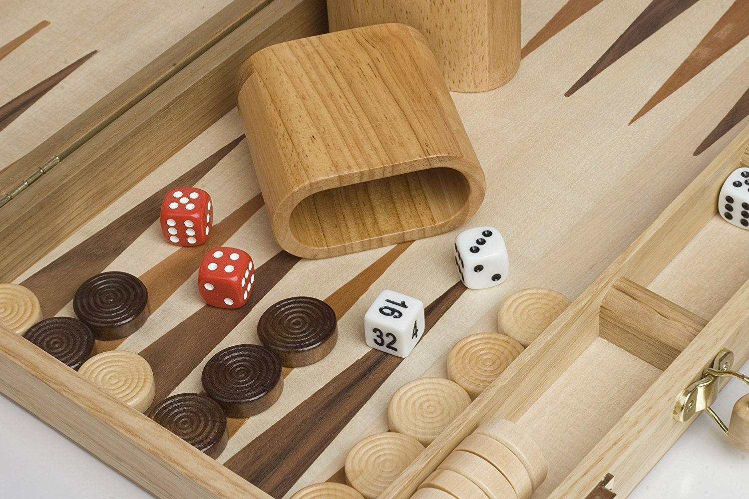 Wooden backgammon set 15" Backgammon Traditional Games