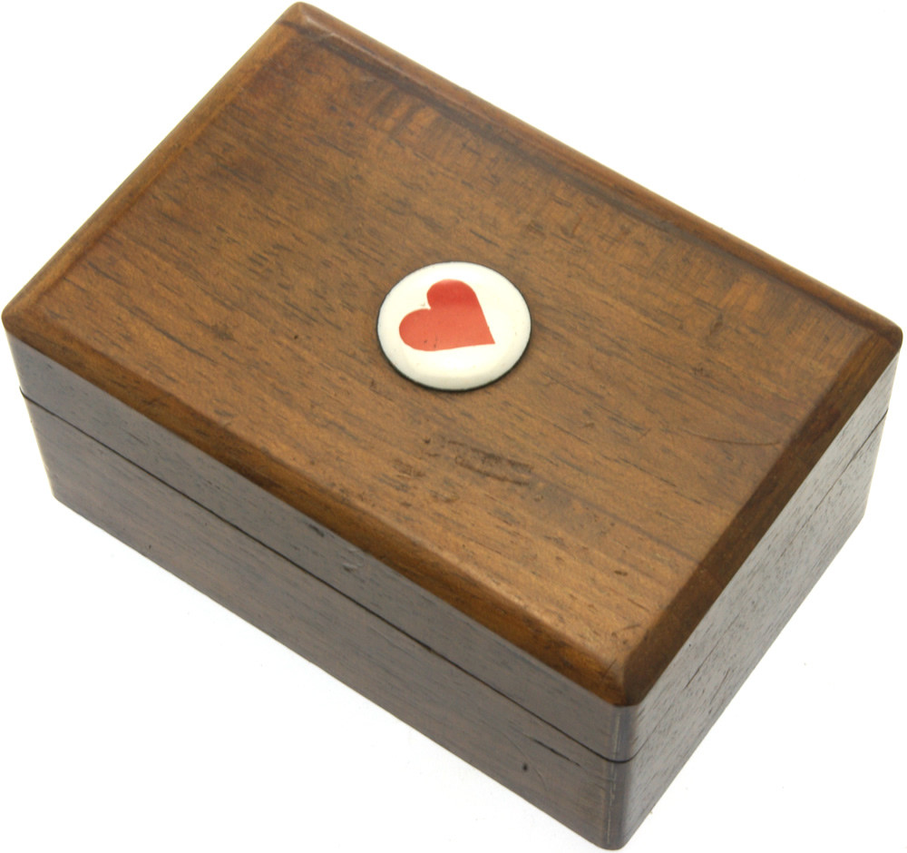 Wooden miniature card box