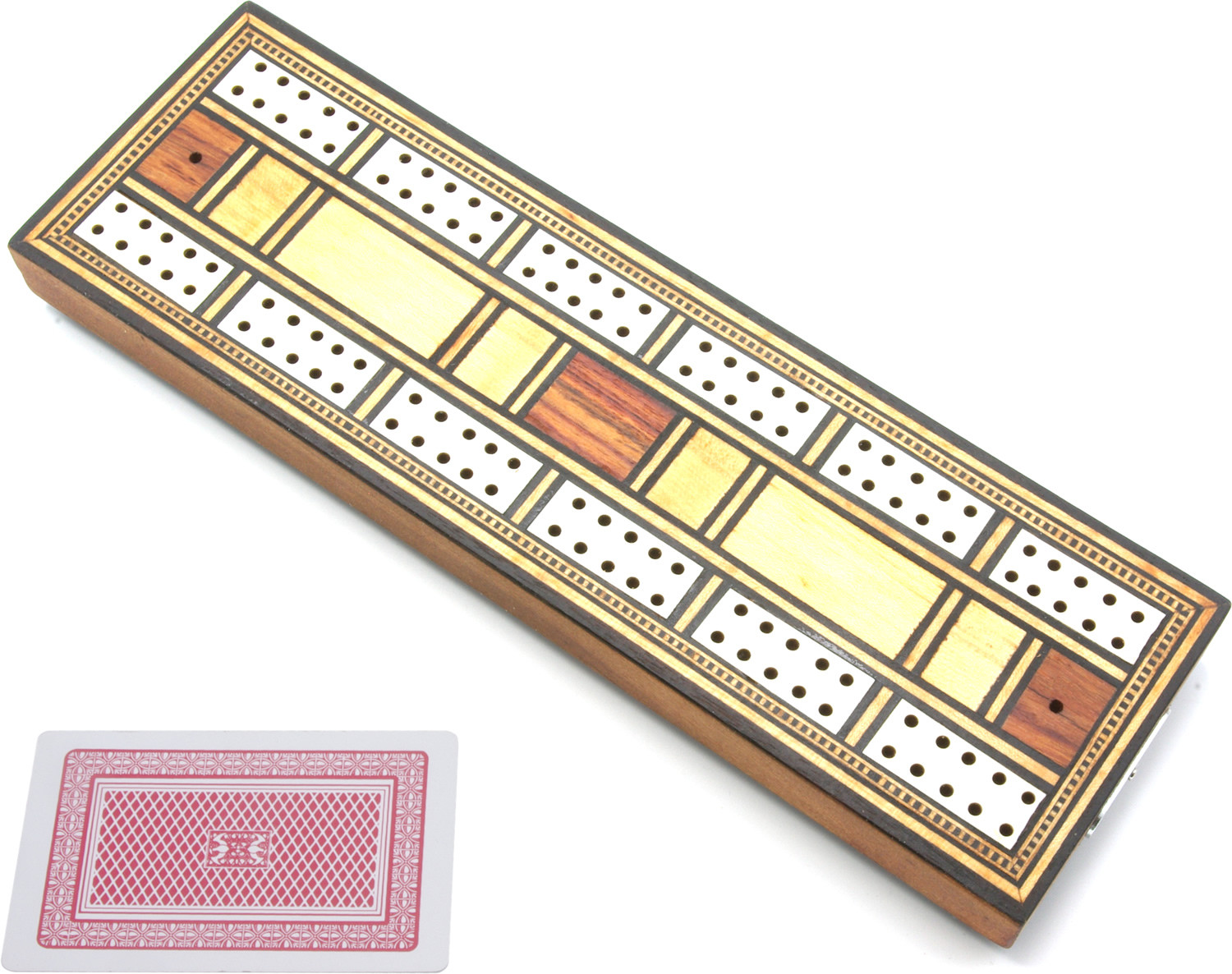 Inlaid Antique Cribbage Board