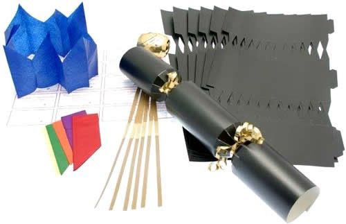 Deluxe Christmas Cracker Kit  35cm - Black - 6 Pack