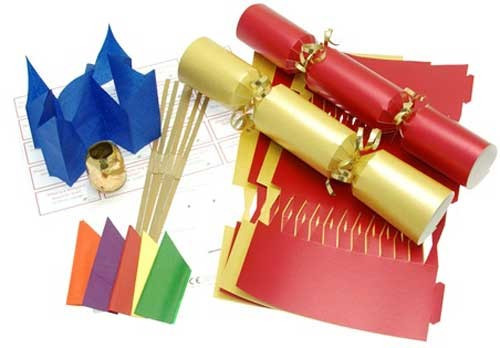 Deluxe Christmas Cracker Kit 35cm - Red & Gold - 6 Pack