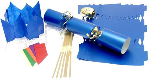 Deluxe Christmas Cracker Kit  35cm - Blue - 6 Pack