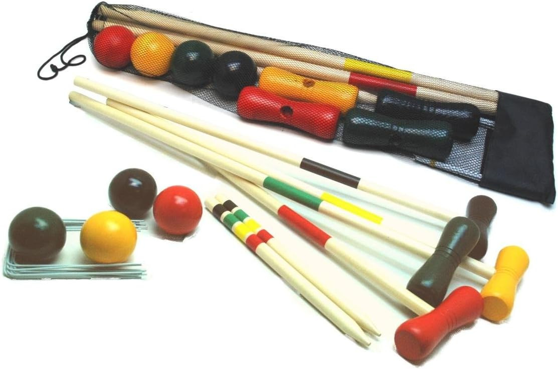 80cm Garden Croquet Set In Drawstring Bag 