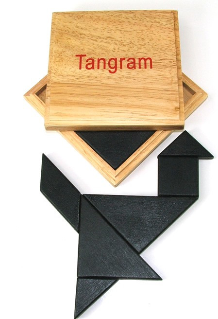 Wooden Tangram in Case