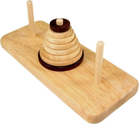 Wooden Tower of Hanoi 9 Ring