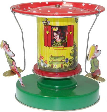 Snow White Carousel. Tin Toy / retro / clockwork fairground toy