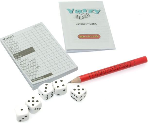 Miniature Yatzy dice game. Ideal Christmas Cracker filler