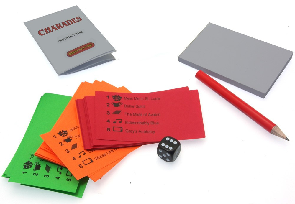 Miniature charades game. Ideal Christmas Cracker filler