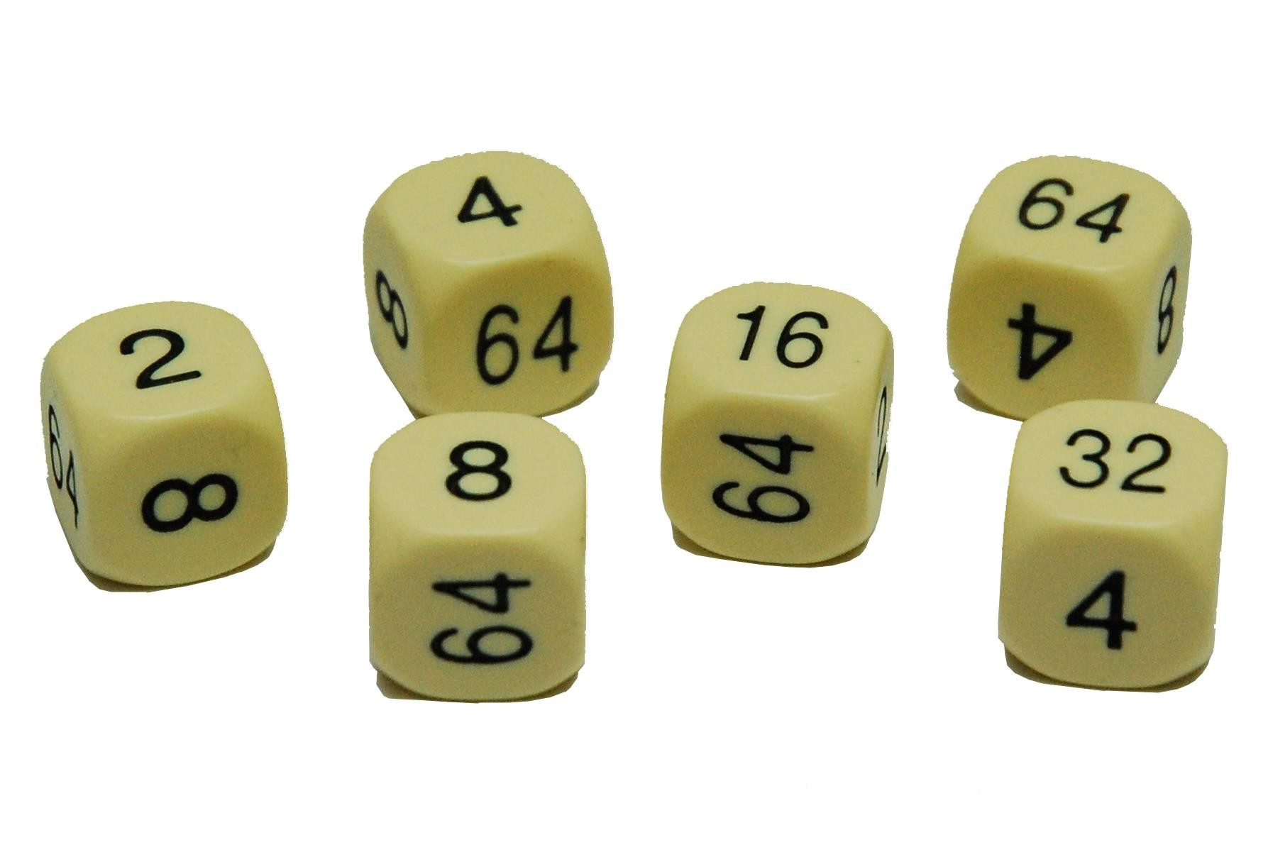 16mm spare Cream Urea doubling dice pack of 2