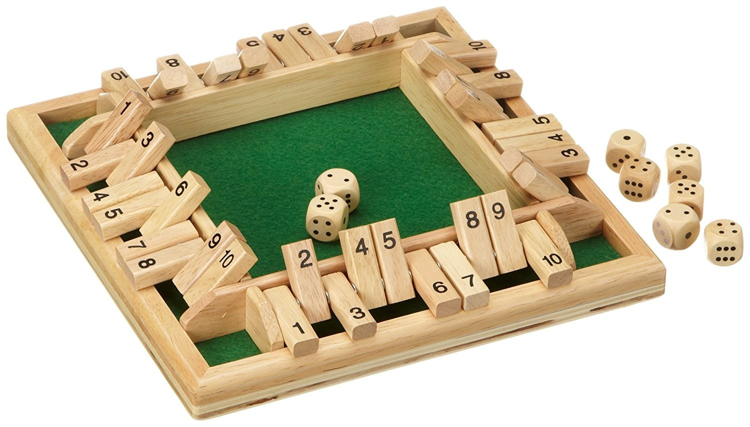 Wooden Shut the box 4 player