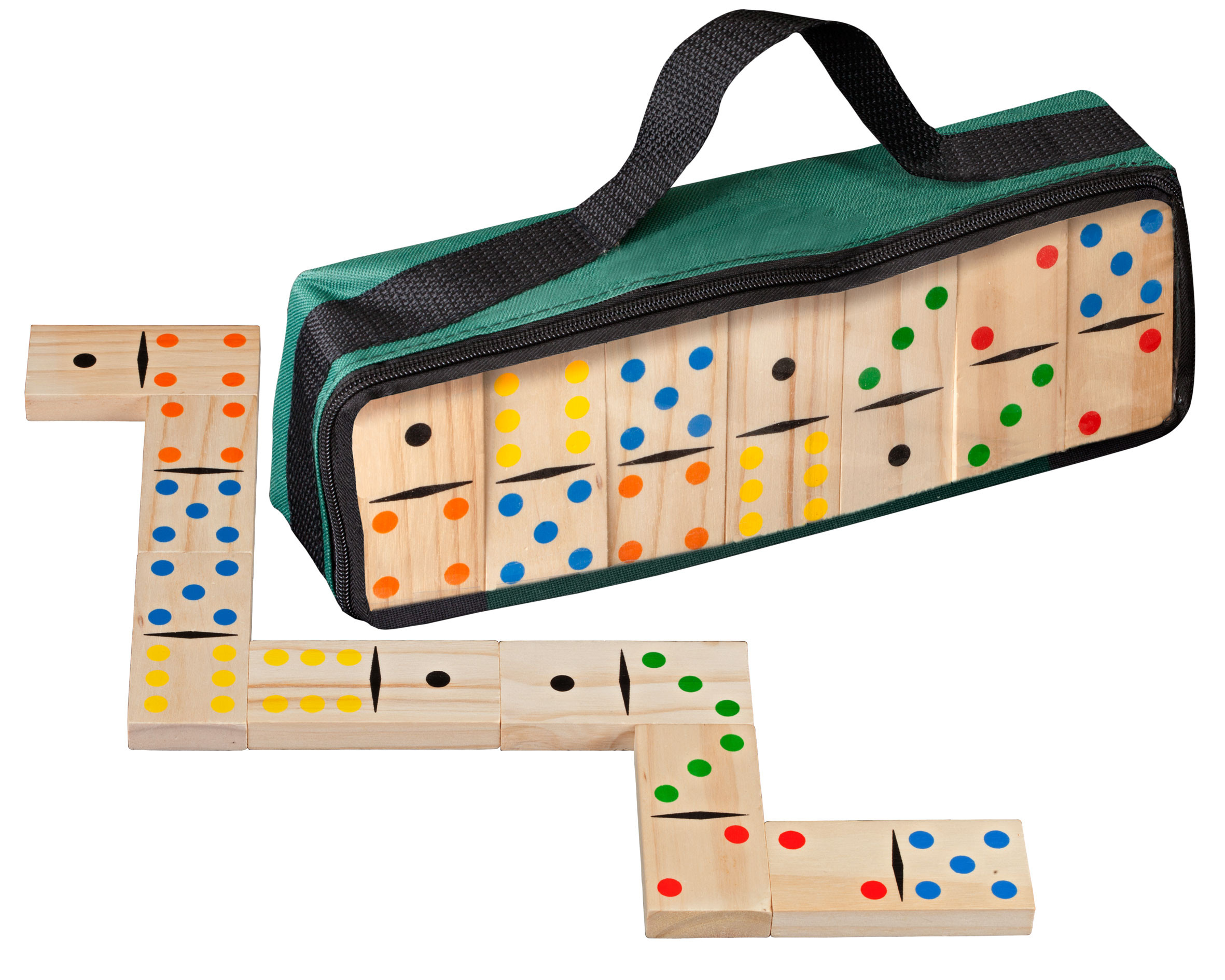 Wooden Large Double 6 Dominoes