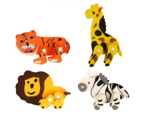  Animal Erasers - 6 pack