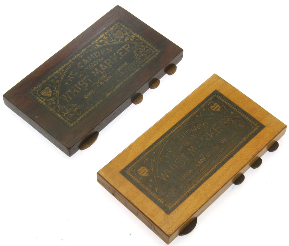 Pair Of contrasting Camden Whist Markers