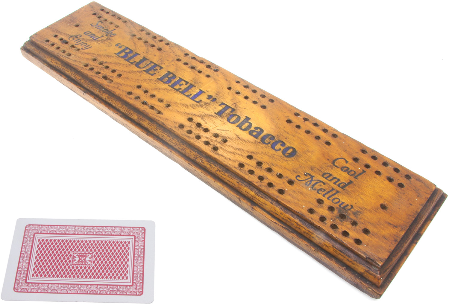 Blue Bell tobacco advertising cribbage board