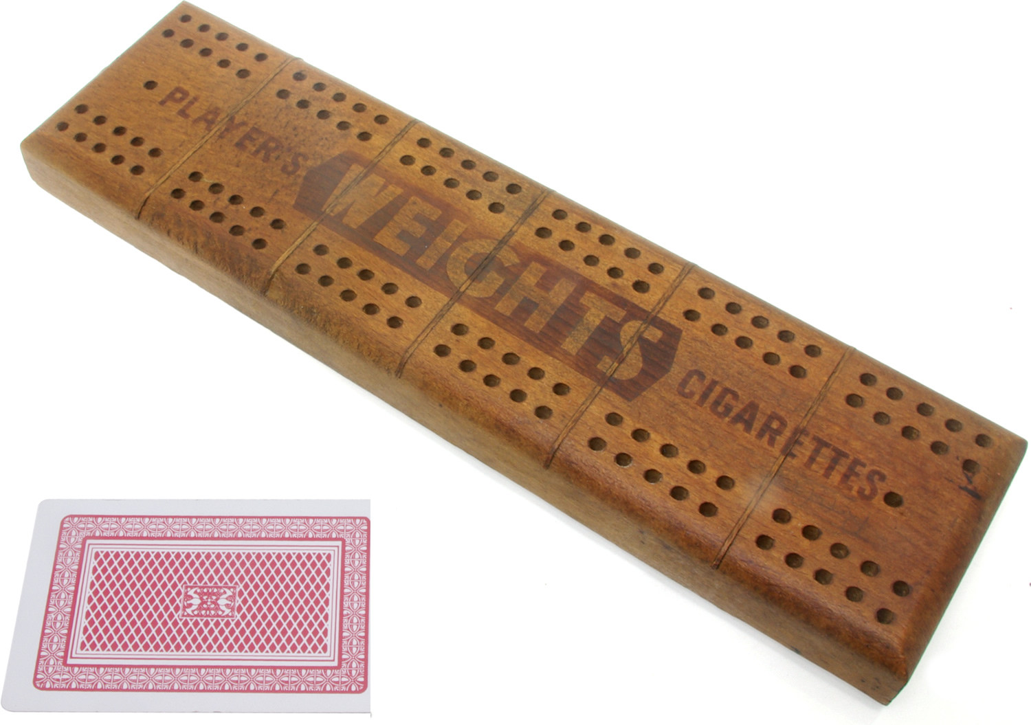 Player's Weights advertising cribbage board