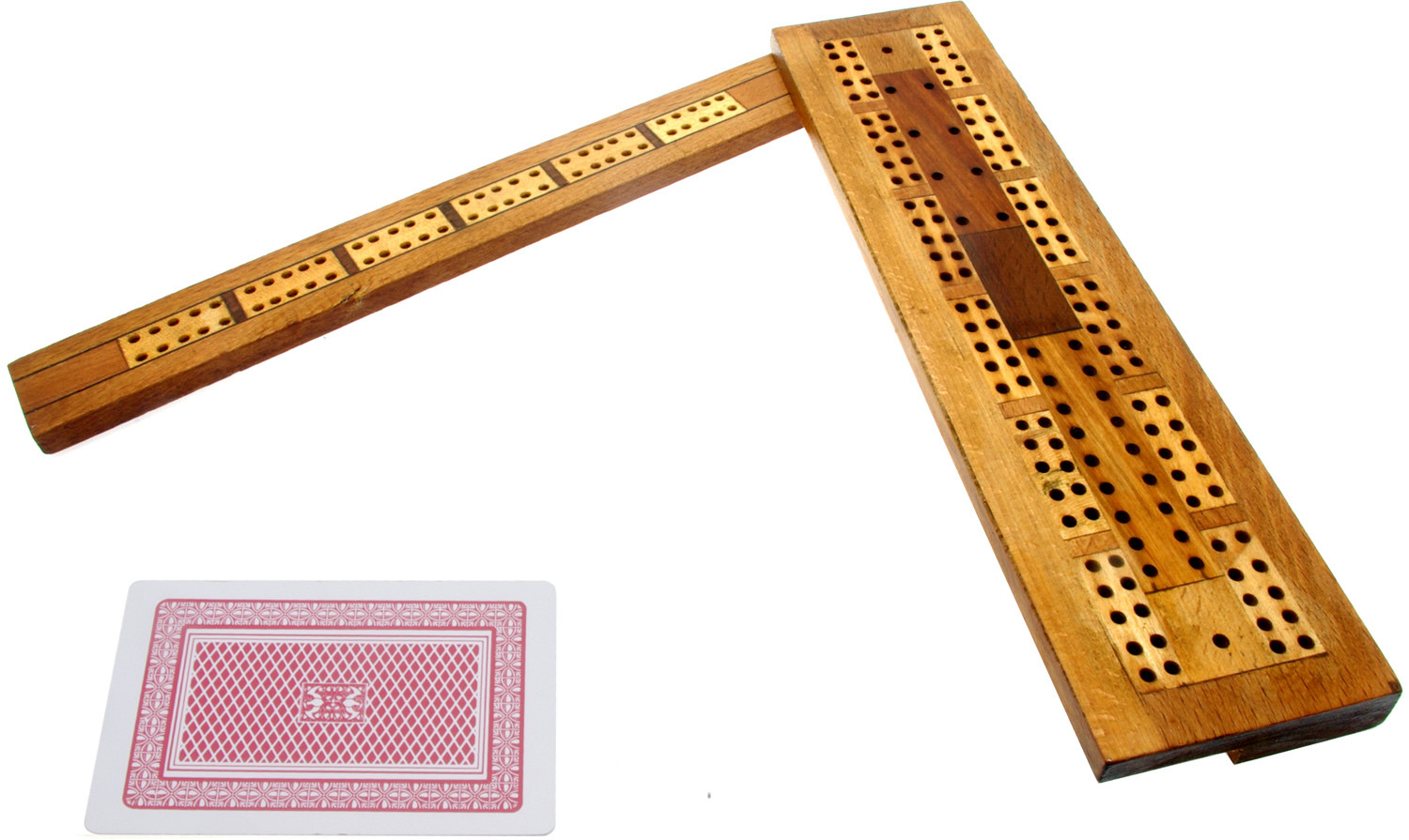 Extendable 3-track antique cribbage board