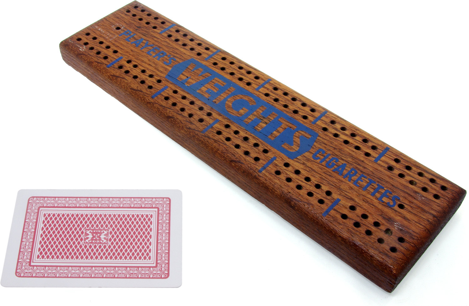 Player's Weights advertising cribbage board