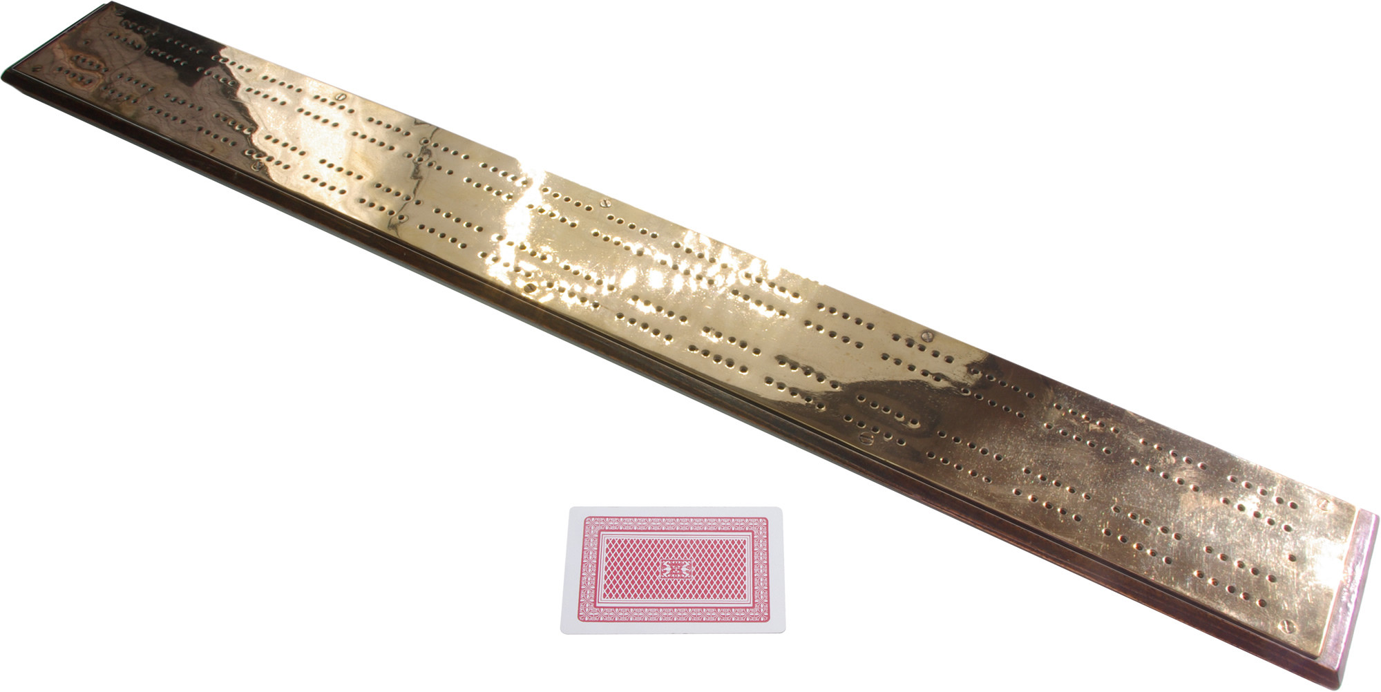 Giant brass competition cribbage board