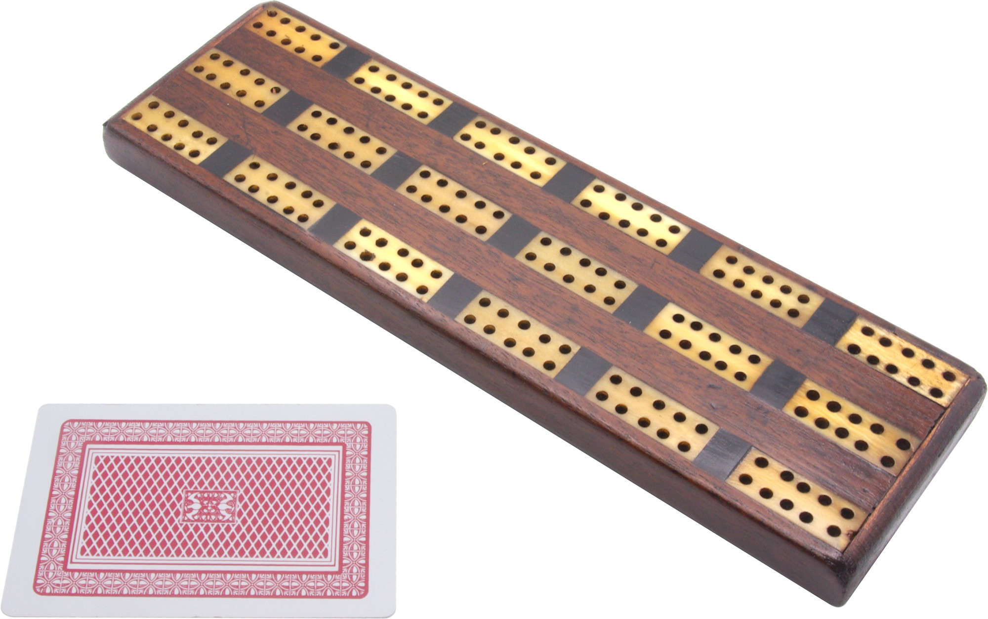 3-track antique cribbage board