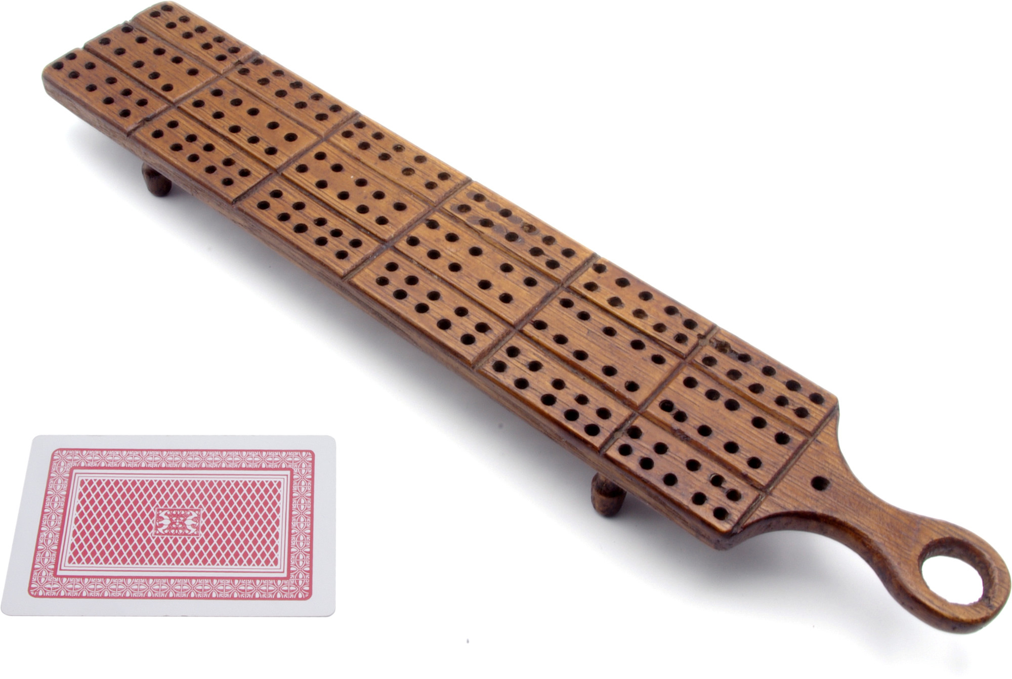 Antique carved cribbage board