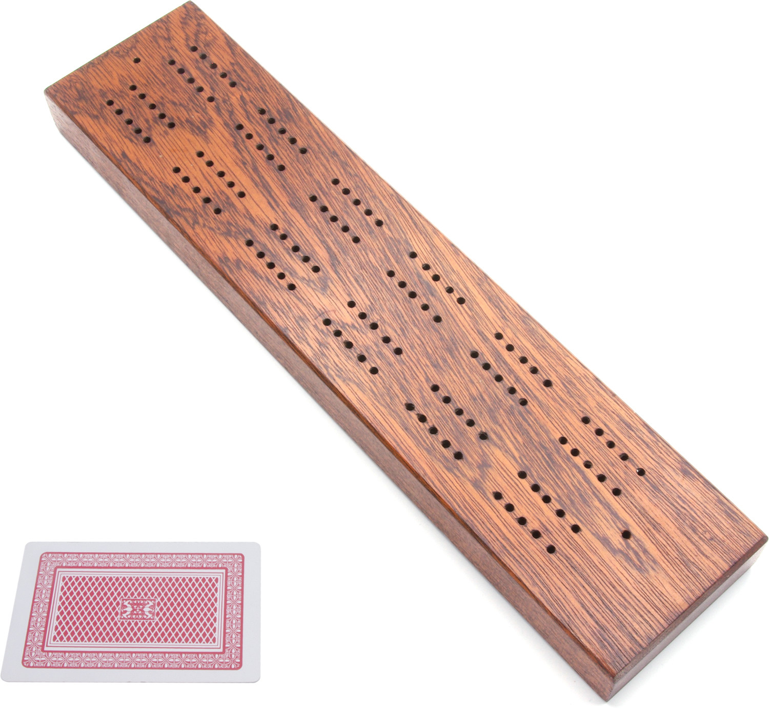 Solid mahogany cribbage board