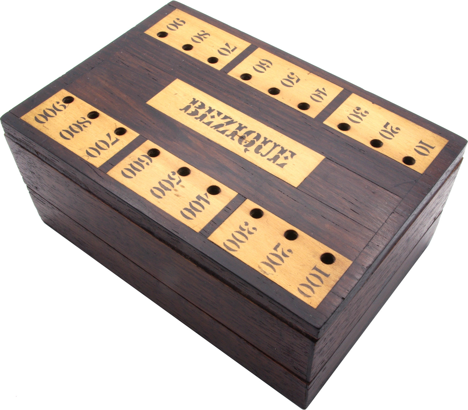 Antique Bezique scoring box