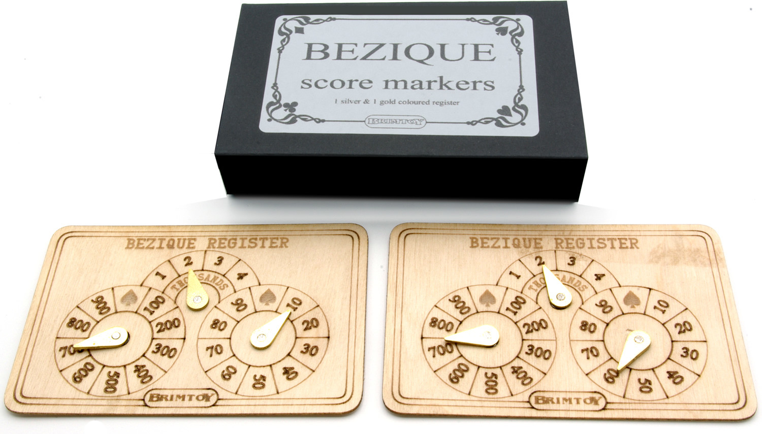 Bezique scorers / markers. British score registers
