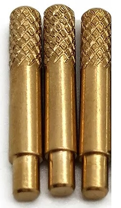 Patterned Brass Cribbage Pegs x 3