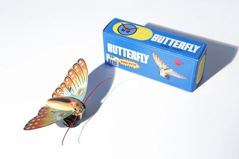 Butterfly Clockwork tin toy