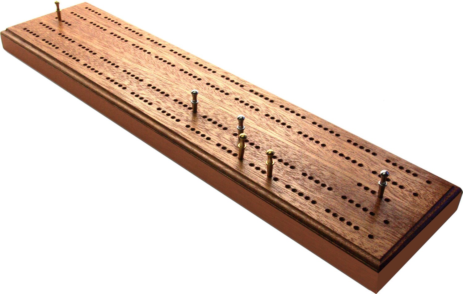 Competition size British wooden cribbage board