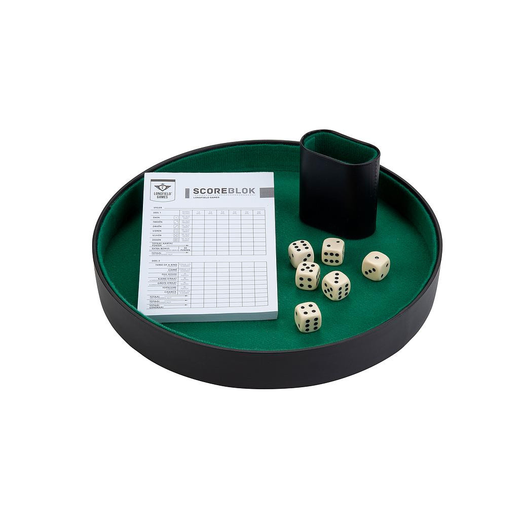 Dice Tray with dice shaker & 6 dice