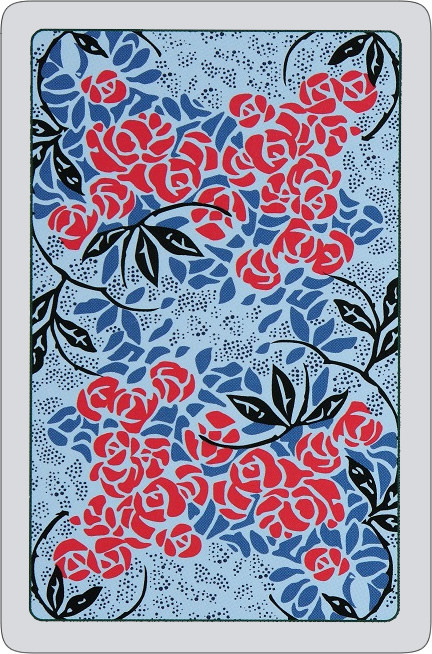 Roses Playing Cards - blue