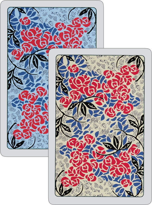 Roses twin playing cards