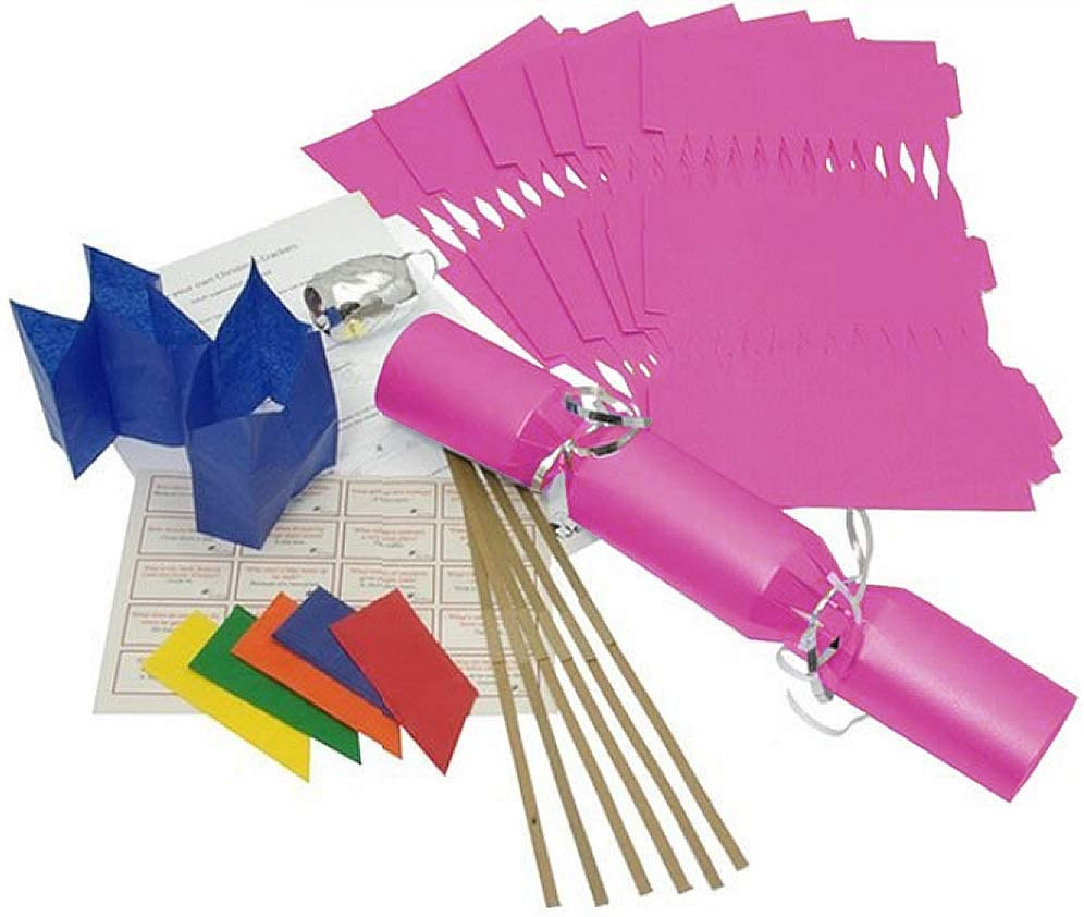 Birthday Party Cracker Kit 35cm - Fuchsia - 6 Pack