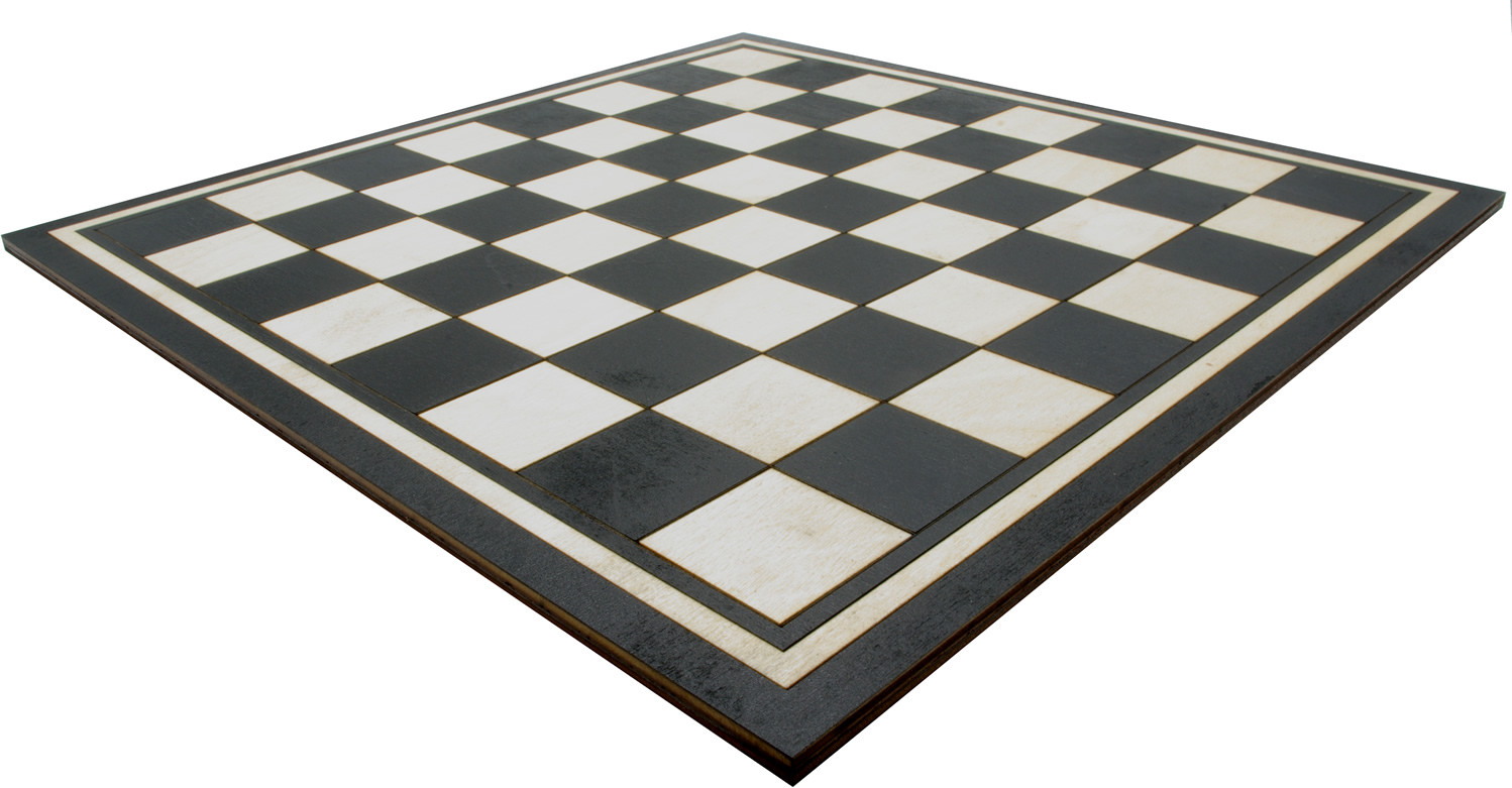 Inlaid hardwood chess board 36cm