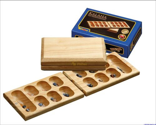 Wooden Folding travel games Kalaha / Mancala