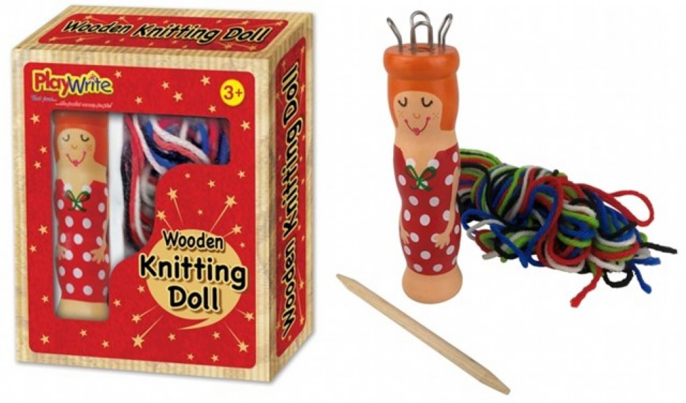 Wooden Knitting Doll
