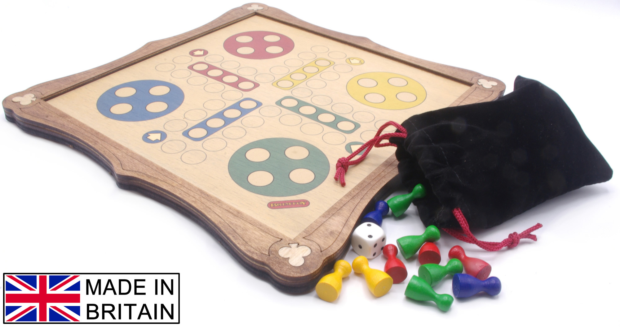 Ludo traditional wooden board game