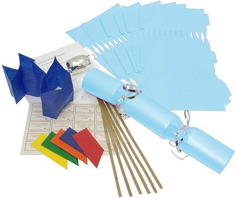 Birthday Party Cracker Kit 35cm - Baby Blue - 6 Pack