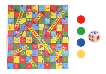 Mini Snakes and Ladders - 6 pack