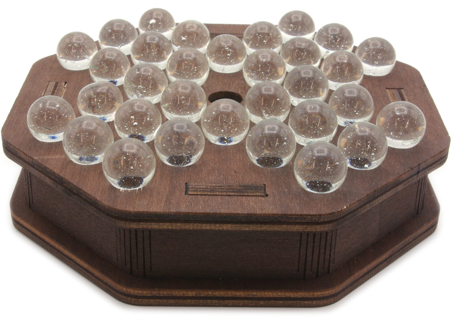 Wooden solitaire board
