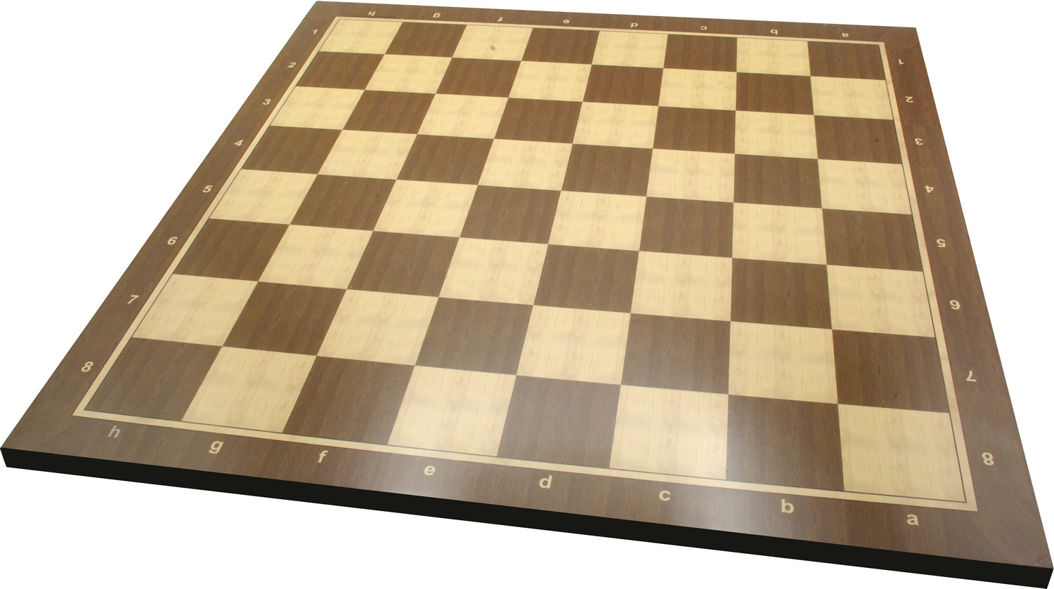 Wood Chess Board No 4 - 50 x 50cm, Sycamore & Walnut