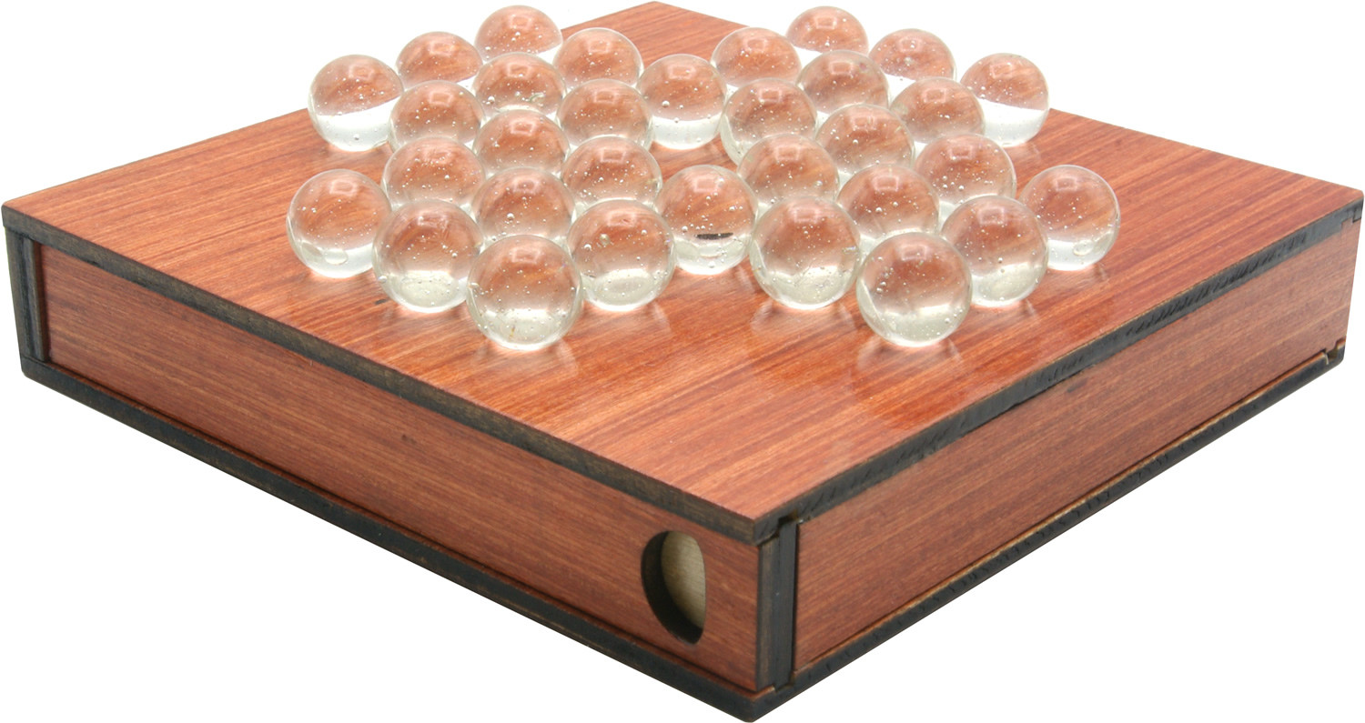 Wooden solitaire board