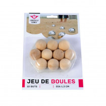 10 wooden Pétanque / Boules jacks