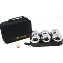 Pétanque bowling set. 6 boules in zip bag