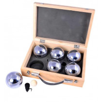 6 Pétanque / Boules bowling balls in wooden case