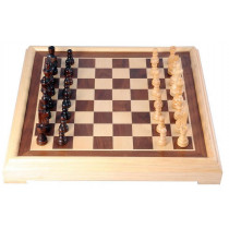 Luxury Inlaid wooden Chess set. 40cm, 77mm king height