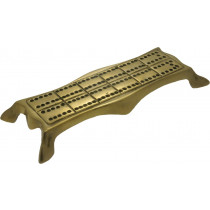 Ornate Brass shaped cribbage board