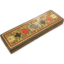 Paper covered Victorian cribbage board