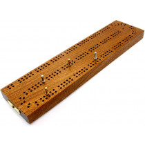 Continuous 2 track hardwood British cribbage board - 30cm (12")